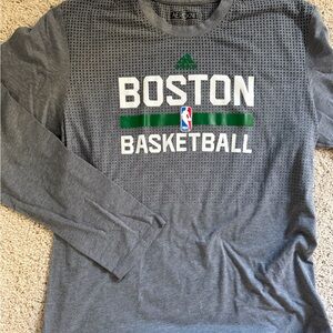 Adidas Celtics Gray Athletic Long Sleeve